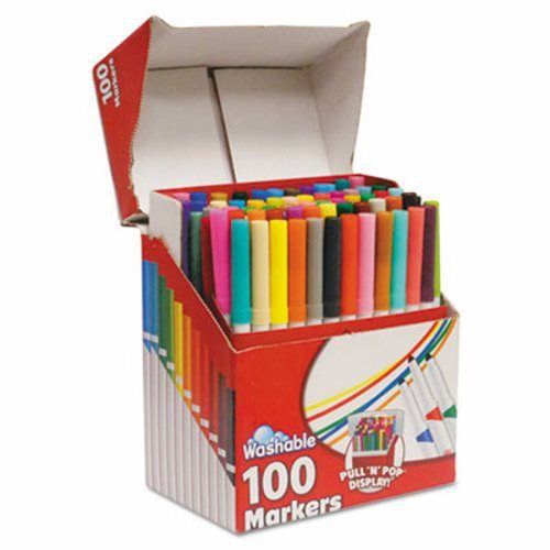 Roseart Supertip Washable Markers, 100 Assorted Colors, 100/Set (RAI03028)