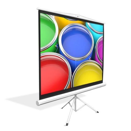 New PRJTP100 100-Inch Standing Portable Fold-Out Roll-Up Tripod Projector Screen