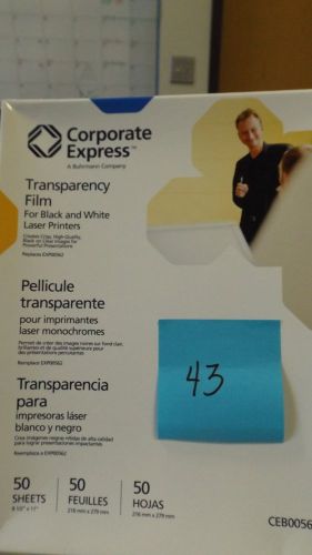 Corporate Express transparency film for Black/White Laser Printer