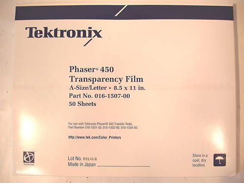 Tektronix Phaser 450 Transparency 016-1507-00 016150700