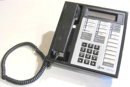 Lucent model 7406 Plus multi line office phone business display telephone BLACK