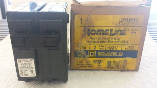 Square d homeline plug-on circuit breaker  hom270 2poles 70a for sale