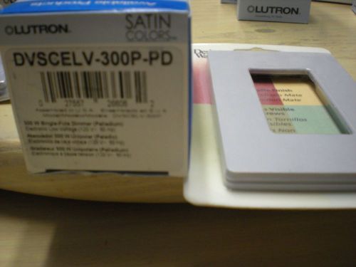 Lutron DVSCELV-300P-PD 300W Single Pole Dimmer &amp; Wallplate SC-1-PD Palladium