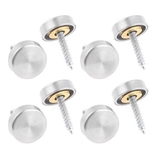 NEW 4 Pcs 16mm Stainless Steel Caps Decorative Mirror Nails