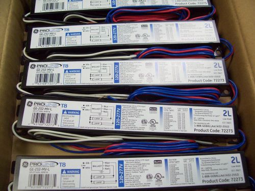 (10) GE-232-MV-L HIGH PERFORMANCE ELECTRONIC BALLAST  72273 FOR 2 F32T8