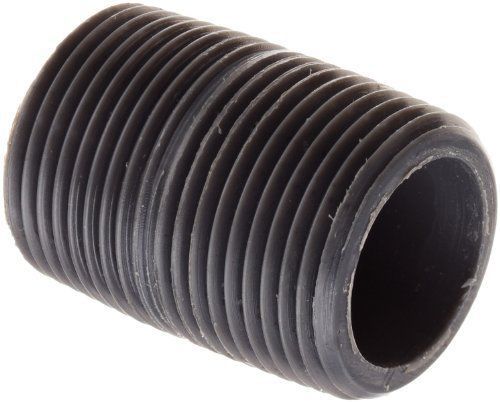 New gf piping systems pvc pipe fitting  close nipple  schedule 80  gray  2&#034; npt for sale