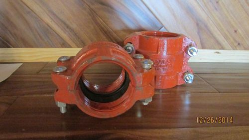 3 &#034; inch 7305 88.9 gruvloc pipe fitting 2ct cast metal orange last pair for sale