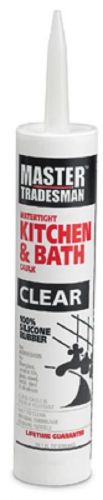 Master Tradesman 10.1oz Clear, Kitchen &amp; Bath Caulk MT612A