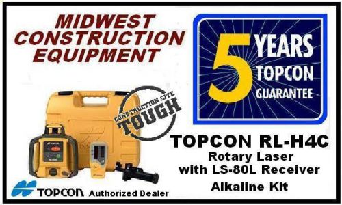 Topcon rl-h4c construction laser - alkaline batteries - 5-yr warranty - new for sale