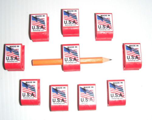 PENCIL HOLDERS hard hats adhesive tools 10 PACK RED CLIPS carpenter craftsman
