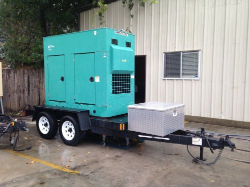 Cummins Diesel 50kw Generator Trailer Mounted Low Hours Fully Insulted 436 Hours