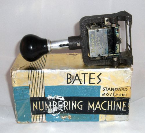 Vintage BATES Numbering Machine 6 Wheel Style E Serial B308620
