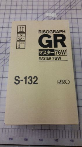 Sealed Riso Risograph 3770 3750 76W S-132 Master Rolls NEW  2 Pack