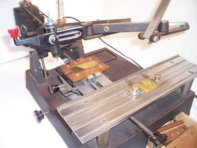 New hermes gm  engraving machine engravograph engraver &amp; font set for sale