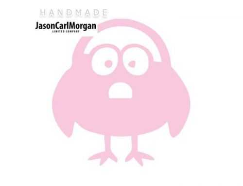 JCM® Iron On Applique Decal, Bird Soft Pink