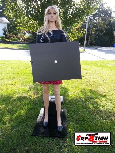 Sign Waving Mannequin - Female Blonde - battery &amp; charger included - Free Sign!