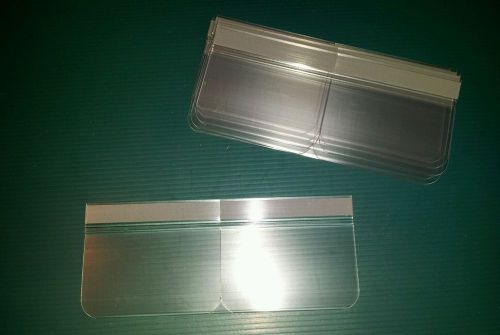 Case of 100 Clear Hinged Pallet Tags Item#750000001 7-1/2&#034; x 2-1/2&#034;
