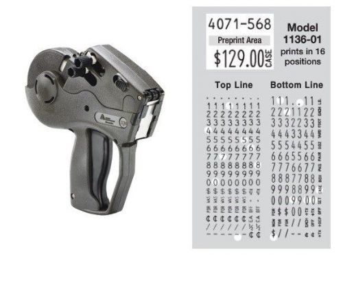 NEW Monarch 1136 LABEL GUN 1136-01 Authorized Monarch Dealer 2-Line Label Gun