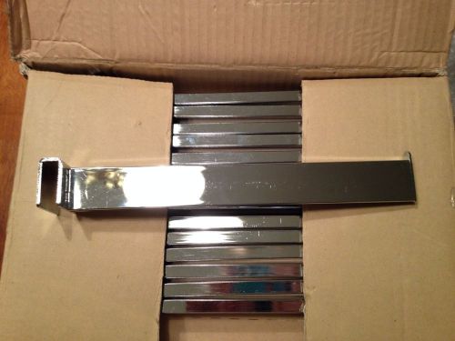 LOT of 30 - 12&#034; Chrome Dimensional Straight Faceout for  1/2 ” x 1 1/2 ”  Hangrail