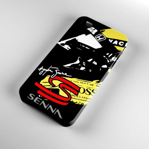 New ayrton senna f1 racing art design iphone 4 4s 5 5s 5c 6 6plus 3d case cover for sale