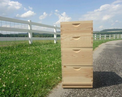 4 Hives! Cypress 2 Deeps &amp; 2 Medium Beehive Supers. Box jointed Unassembled