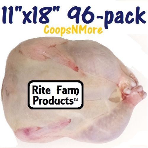 96 pk of 11&#034;x18&#034; poultry shrink bags chicken food processing saver heat freezer for sale