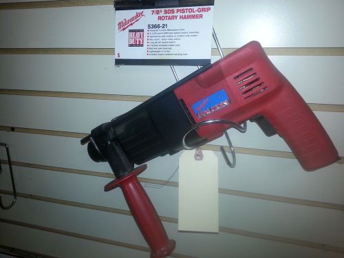 Milwaukee 7/8&#034; Electric Corded SDS Rotary Hammer Drill 5366-21 120v 7.2 amps USA