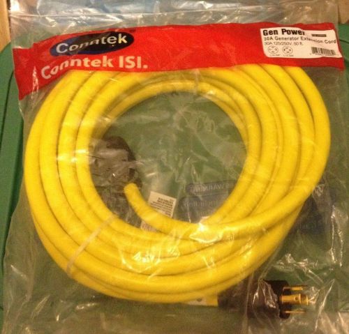Conntek 30a 4 prong 125/250v 50ft l14-30 10/4 generator power cord 20602 for sale