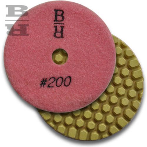 Buddy Rhodes 4&#034; 200 Grit Dry DHEX Concrete Countertop Wet Dry Polishing Pad 6mm