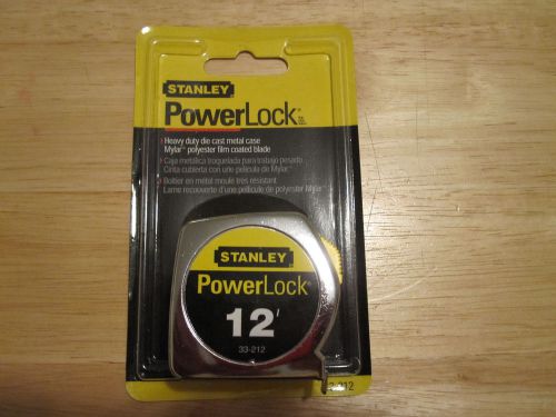New stanley powerlock 12 foot measuring tape 33-212 12&#039;x1/2&#034; on blisterpack for sale