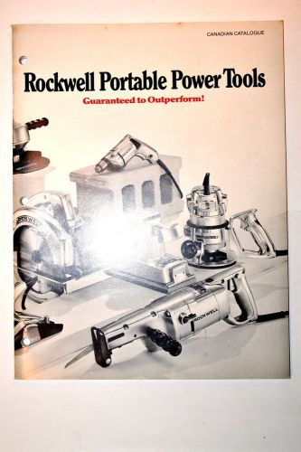 1971 ROCKWELL PORTABLE POWER TOOLS CANADIAN CATALOG #RR322 saw drill sander