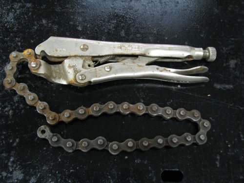 Vise grip 20r locking adjustable chain pliers wrench petersen mfg metalworking for sale