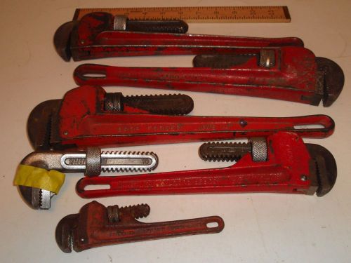 Ridgid &amp; other cast pipe wrench tool set Nice