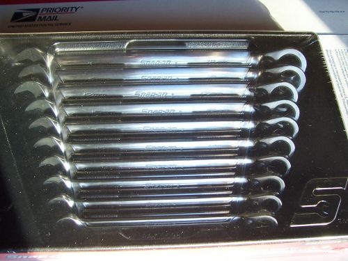 New Snap On 10 Pc. SOEXRM710  Metric Flank Drive Plus Ratcheting  Wrench Set
