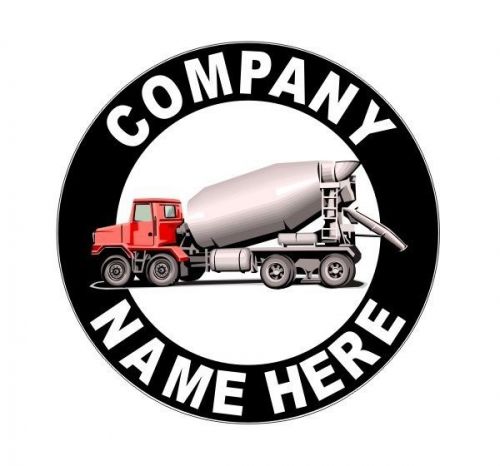 2 Personalized 12&#034; Cement Truck Decals for Constuction Fleet or Concrete Tools