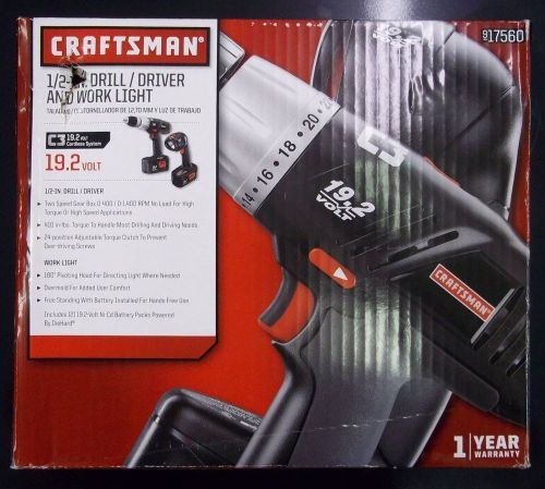 Craftsman 1/2&#034; Drill/Driver and Work Light 917560 19.2Volt