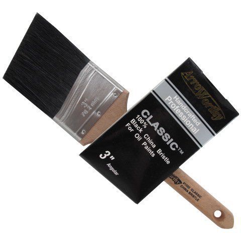 3&#034; Angular Black China Bristle Paint Brush