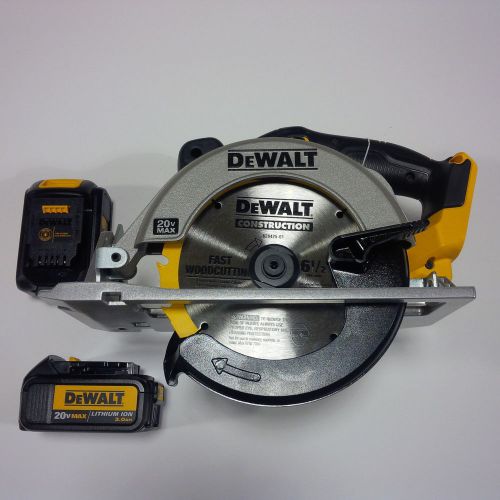 New Dewalt DCS391 20V Cordless Circular Saw &amp; Blade,2 DCB200 Battery 3.0 20 volt