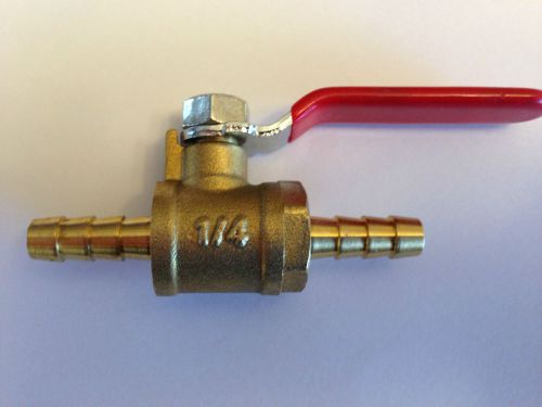 Inline ball valve shut off  - 1/4&#034; barb - quickly stop flow in draft beer lines for sale