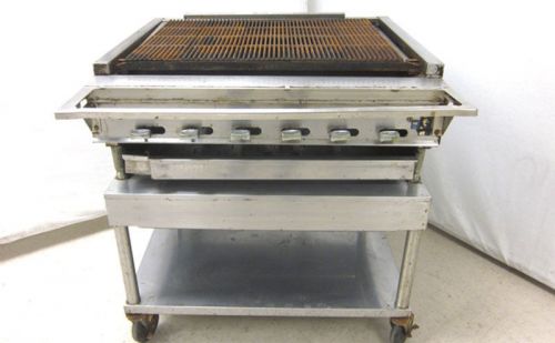 Montague legend underfired gas broiler grill w/ mobile cart heavy duty for sale