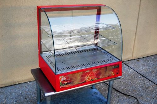 Heated glass display case warmer, used for sale