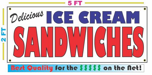Full Color ICE CREAM SANDWICHES BANNER Sign NEW Size Best Quality for the $