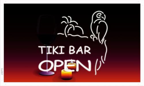 Ba067 open tiki bar new displays pub banner shop sign for sale