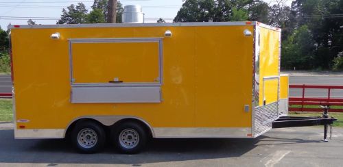Concession 8.5&#039;x16&#039; trailer yellow - enclosed event food catering for sale