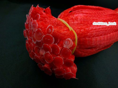 100 pcs 8&#034; 20.5cm red poly-mesh net bags for fruit produce vegetable toys maize for sale
