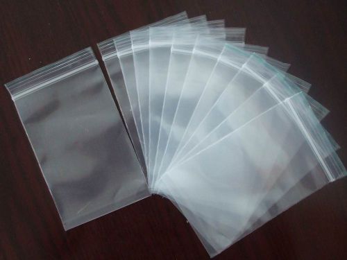100 re-closable 2-mil poly bags, 1 1/2&#034; x 2&#034; white for sale
