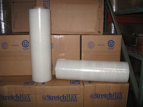 2 rolls intertape brand 80 gauge stretch wrap - 18&#034; x 1500&#039; / roll - ships free for sale