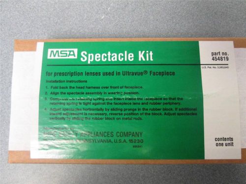 MSA 454819 Spectacle Kit, For Use With Ultravue Full Facepiece Respirator