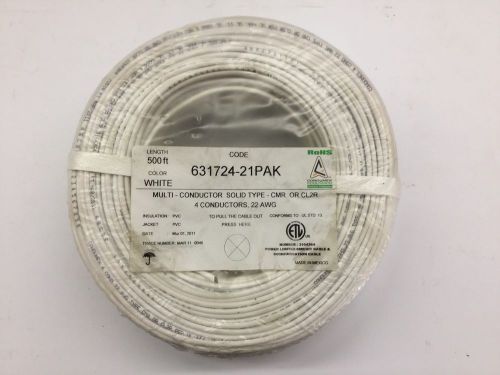 ROHS MULTI-CONDUCTOR CIRCUIT CABLE, #6531724-21PAK, NEW IN PKG, 500 FT, WHITE