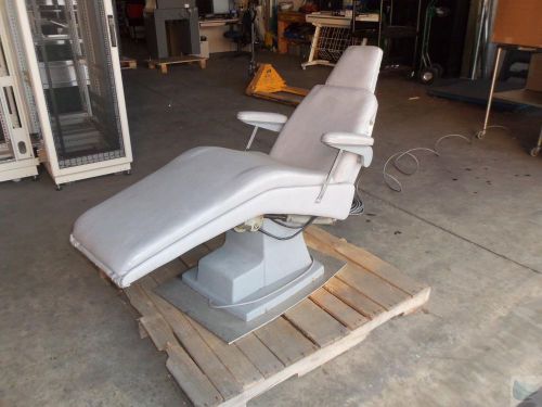 Blue articulating dental tattoo chair with pedestal lift base for sale